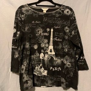 CJ Banks Long Sleeved Paris Shirt